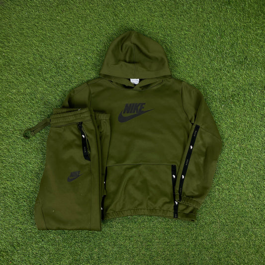 00s Nike Air Max Tracksuit Jacket + Joggers Set Green XS