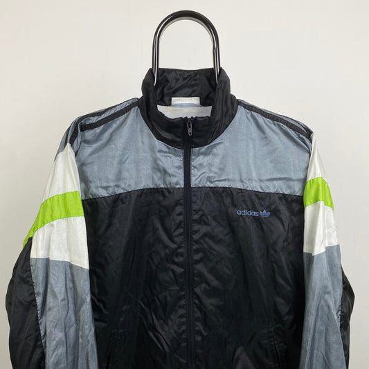 90s Adidas Windbreaker Jacket Black Medium - Vintage Box