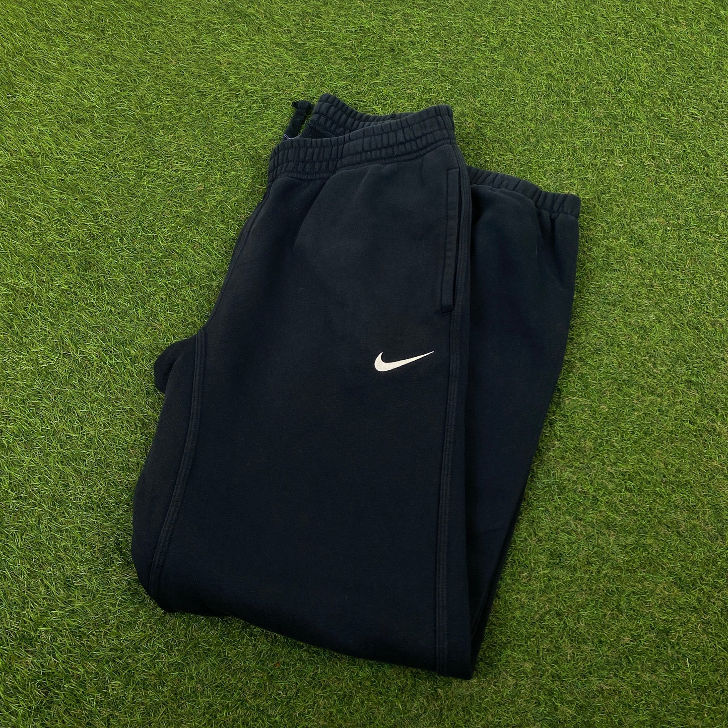 00s Nike Wide Leg Cotton Joggers Blue Small