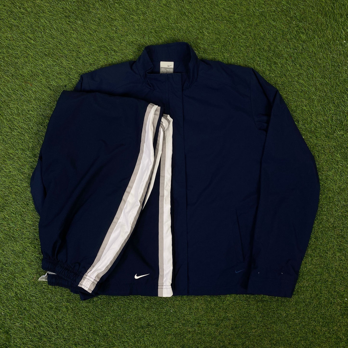 00s Nike Piping Jacket + Joggers Set Blue Small