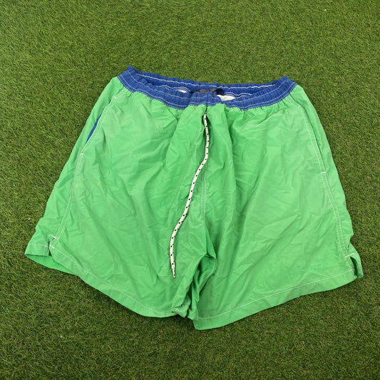 Retro Tommy Hilfiger Swim Shorts Green Large - Vintage Box