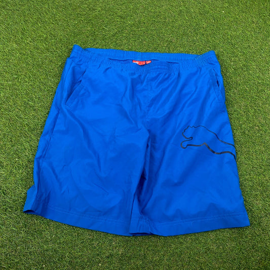 Retro Puma Shorts Blue XXL - Vintage Box