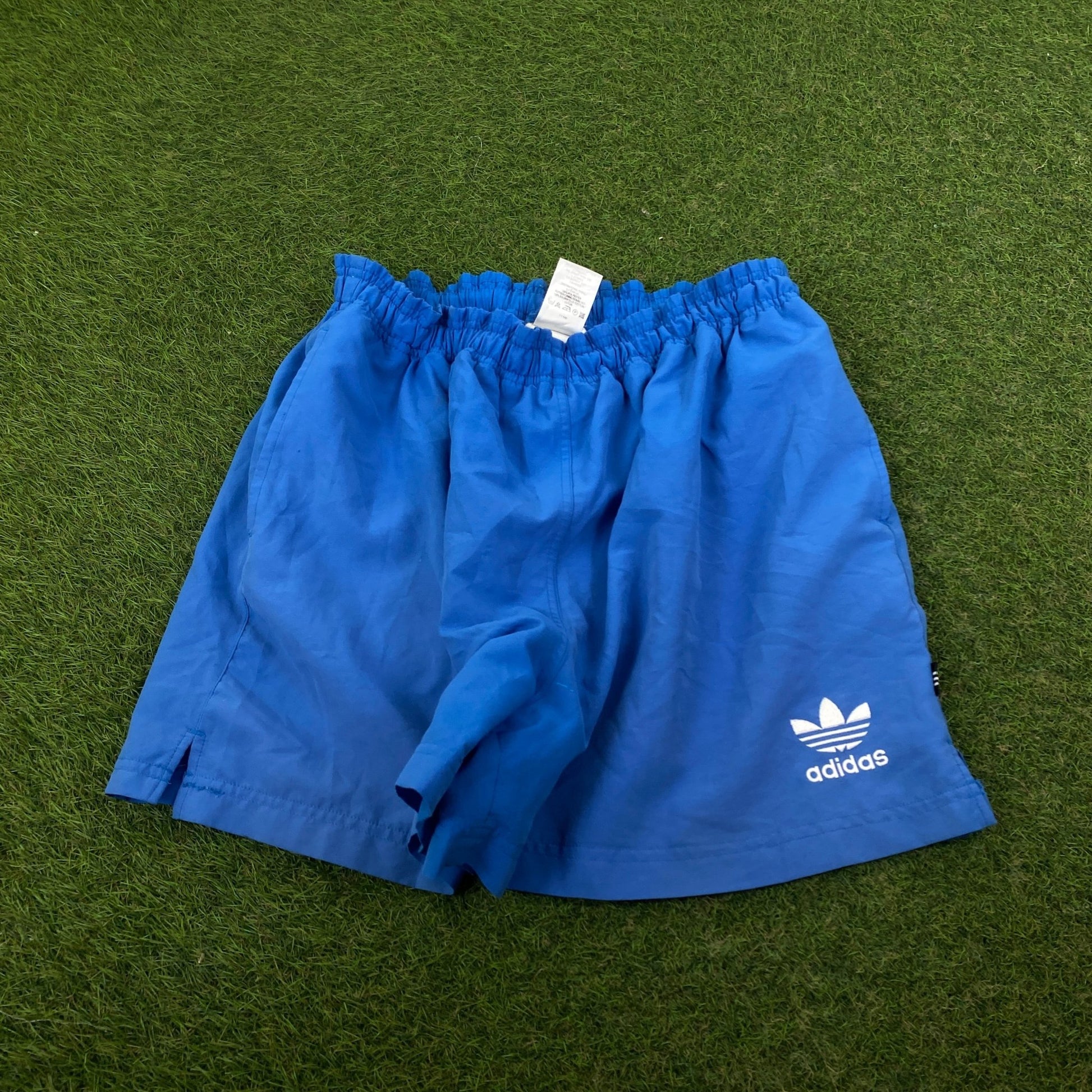 90s Adidas Trefoil Shorts Blue Medium - Vintage Box