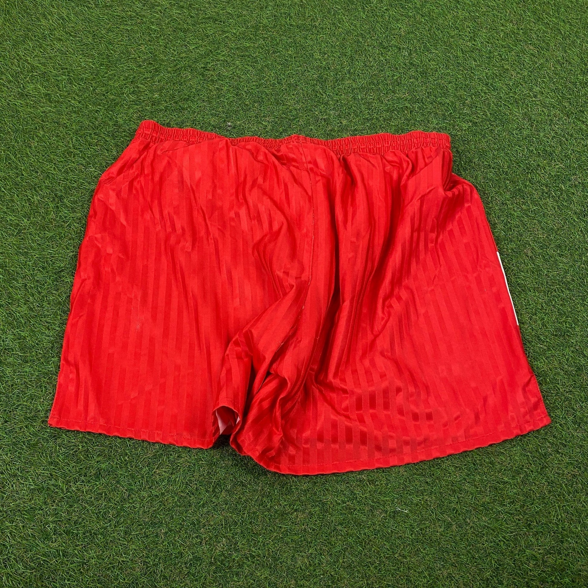 Retro Reebok Football Shorts Red XL - Vintage Box