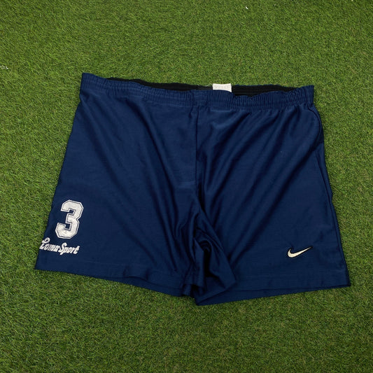90s Nike Football Shorts Blue XXL - Vintage Box