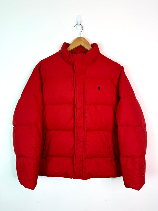 Vintage Ralph Lauren Puffer Jacket Red Small