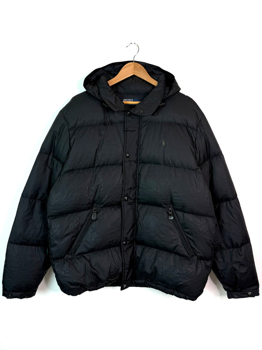 Vintage Ralph Lauren Puffer Jacket Black Large