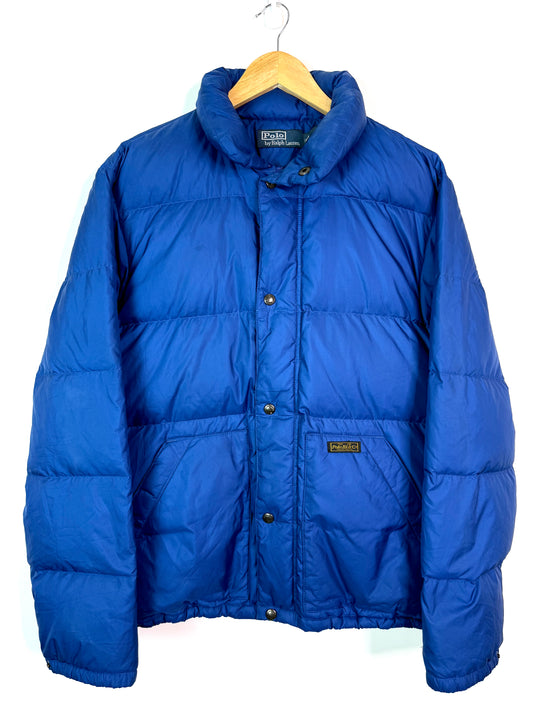 Vintage Ralph Lauren Puffer Jacket Blue Small