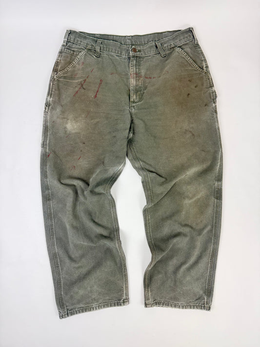 Vintage Carhartt Carpenter Pants Green 36