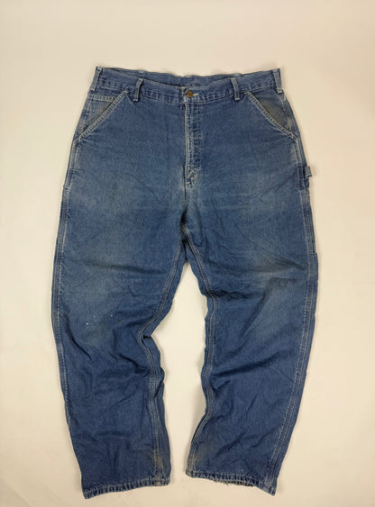 Vintage Carhartt Carpenter Pants Blue 38