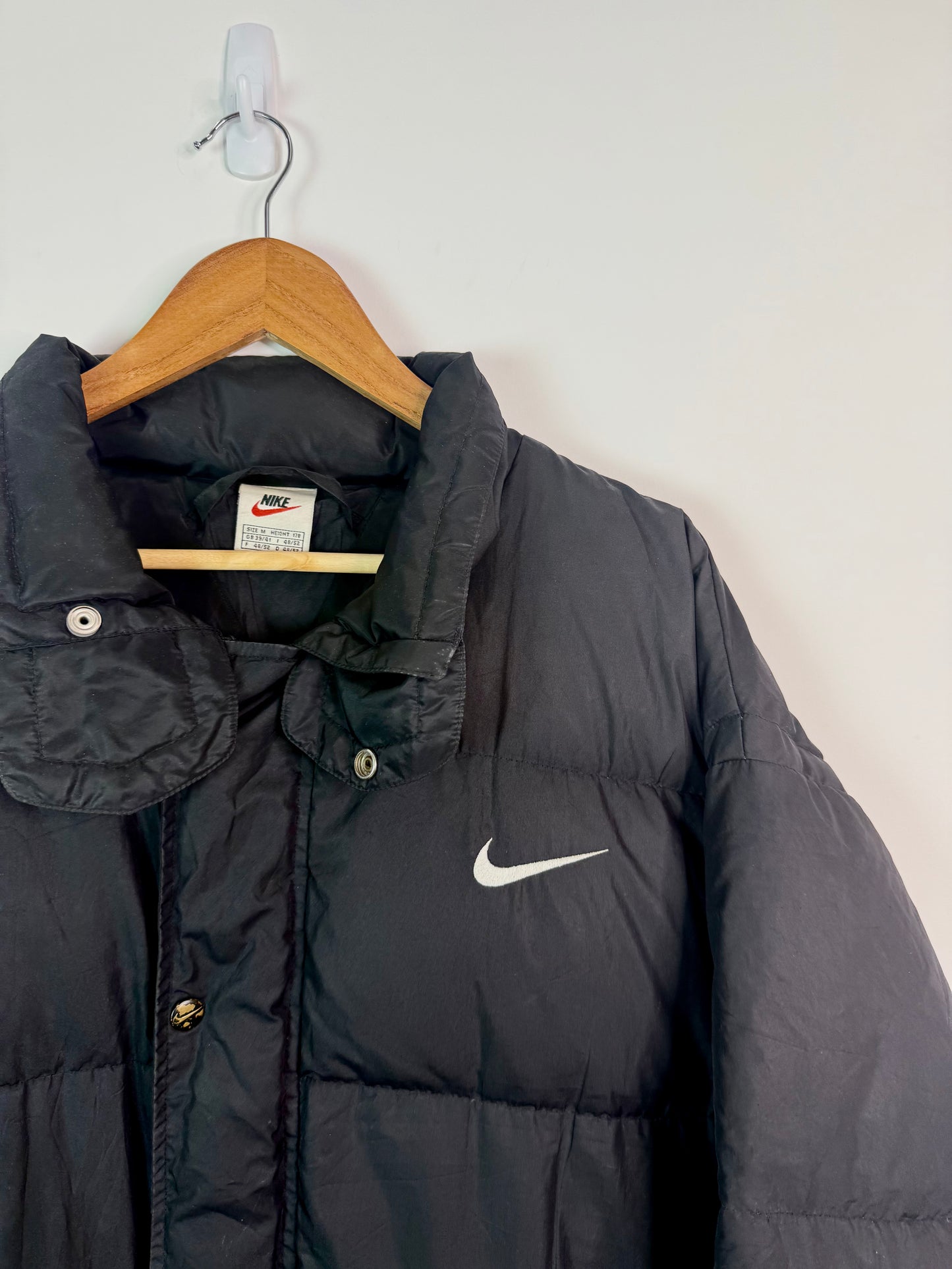 Vintage Nike Puffer Jacket Black Medium
