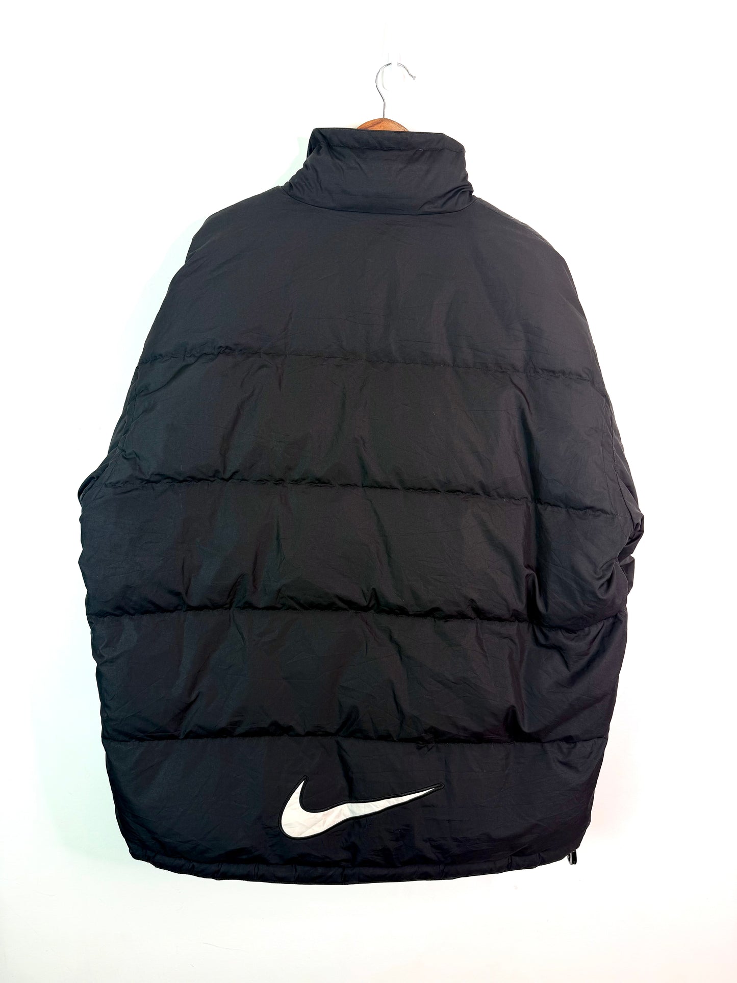 Vintage Nike Puffer Jacket Black Medium