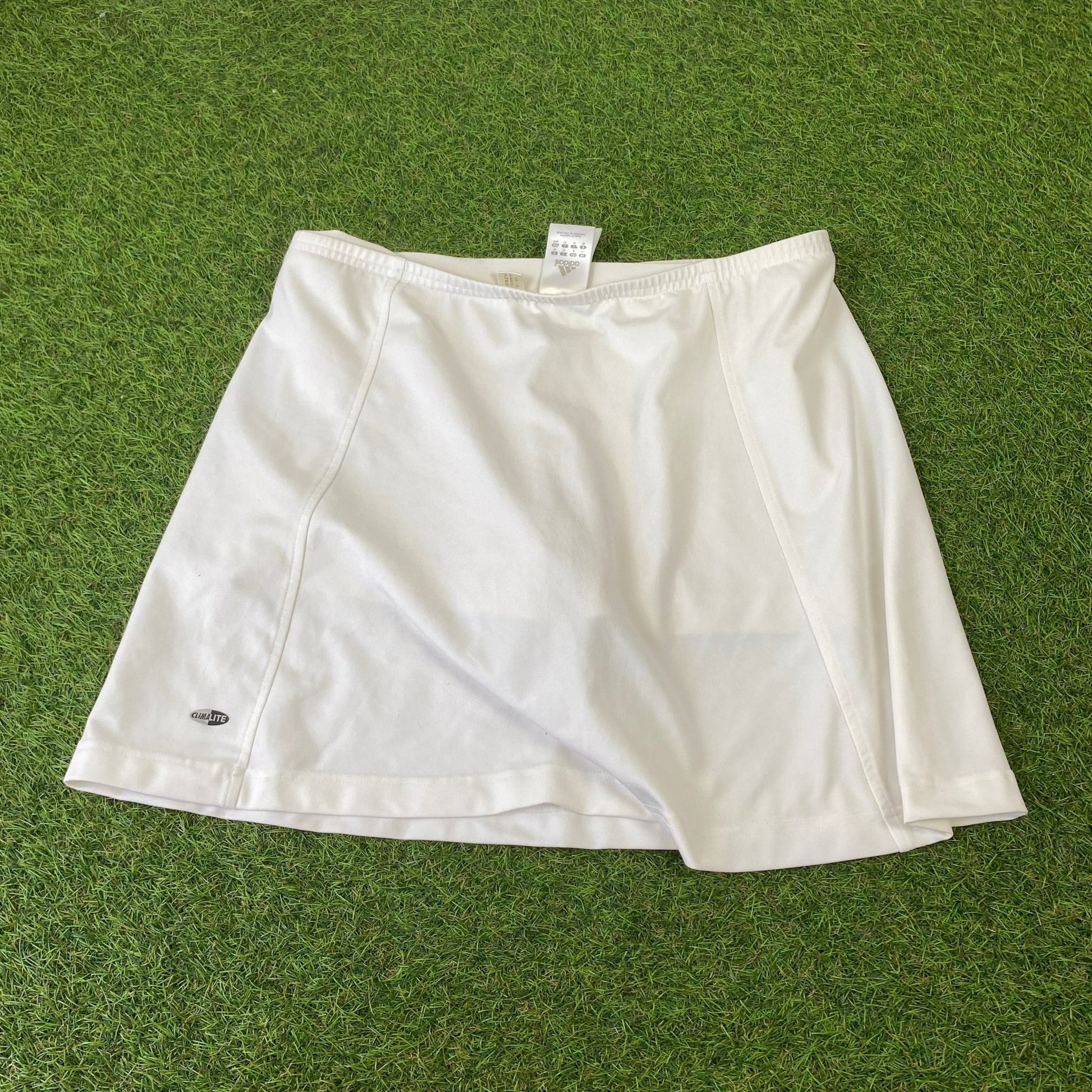 90s Adidas Tennis Skirt Skort White Medium UK8/10 - Vintage Box