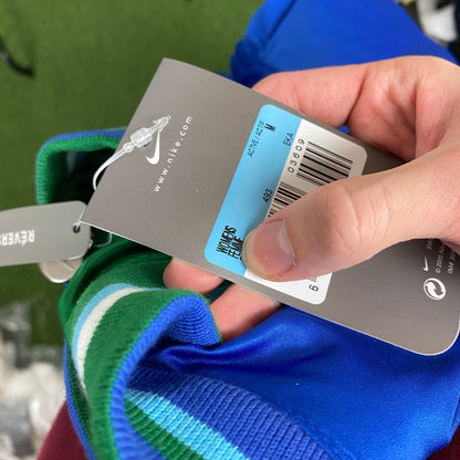 00s Nike Reversible Varsity Jacket Blue Medium - Vintage Box