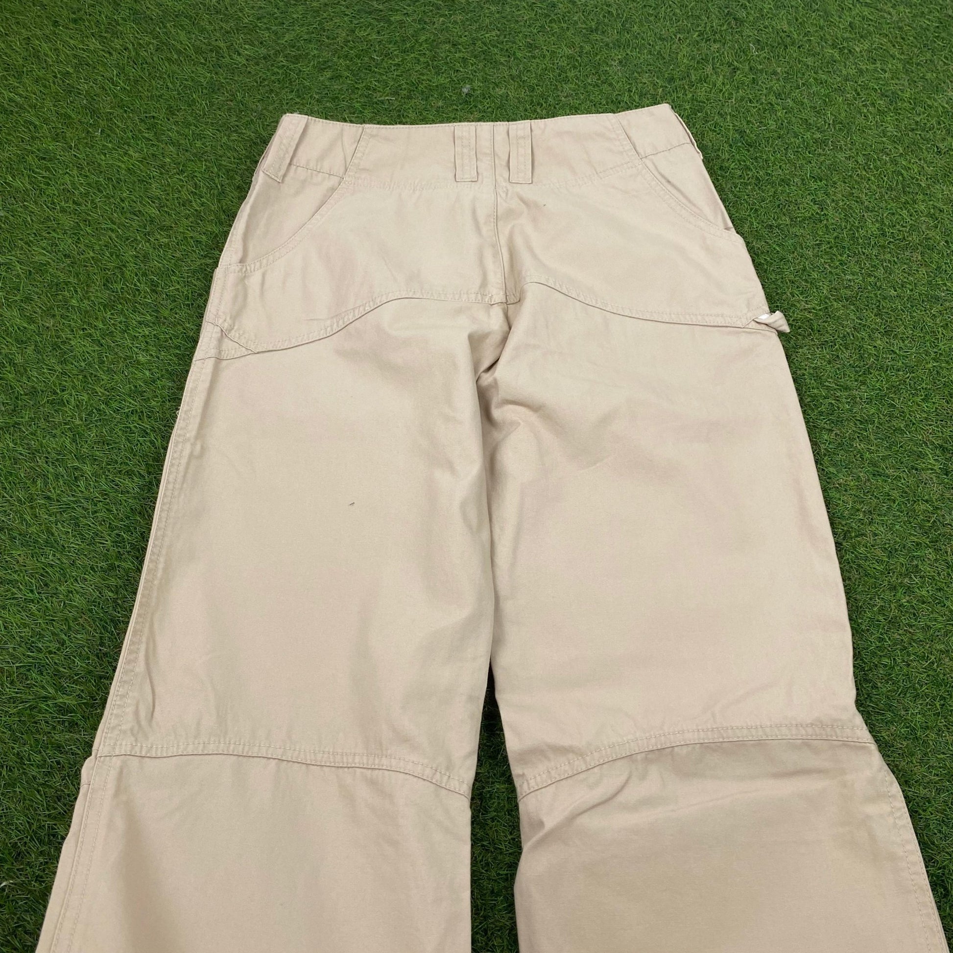 00s Nike ACG Cargo Trousers Joggers Light Brown Small - Vintage Box