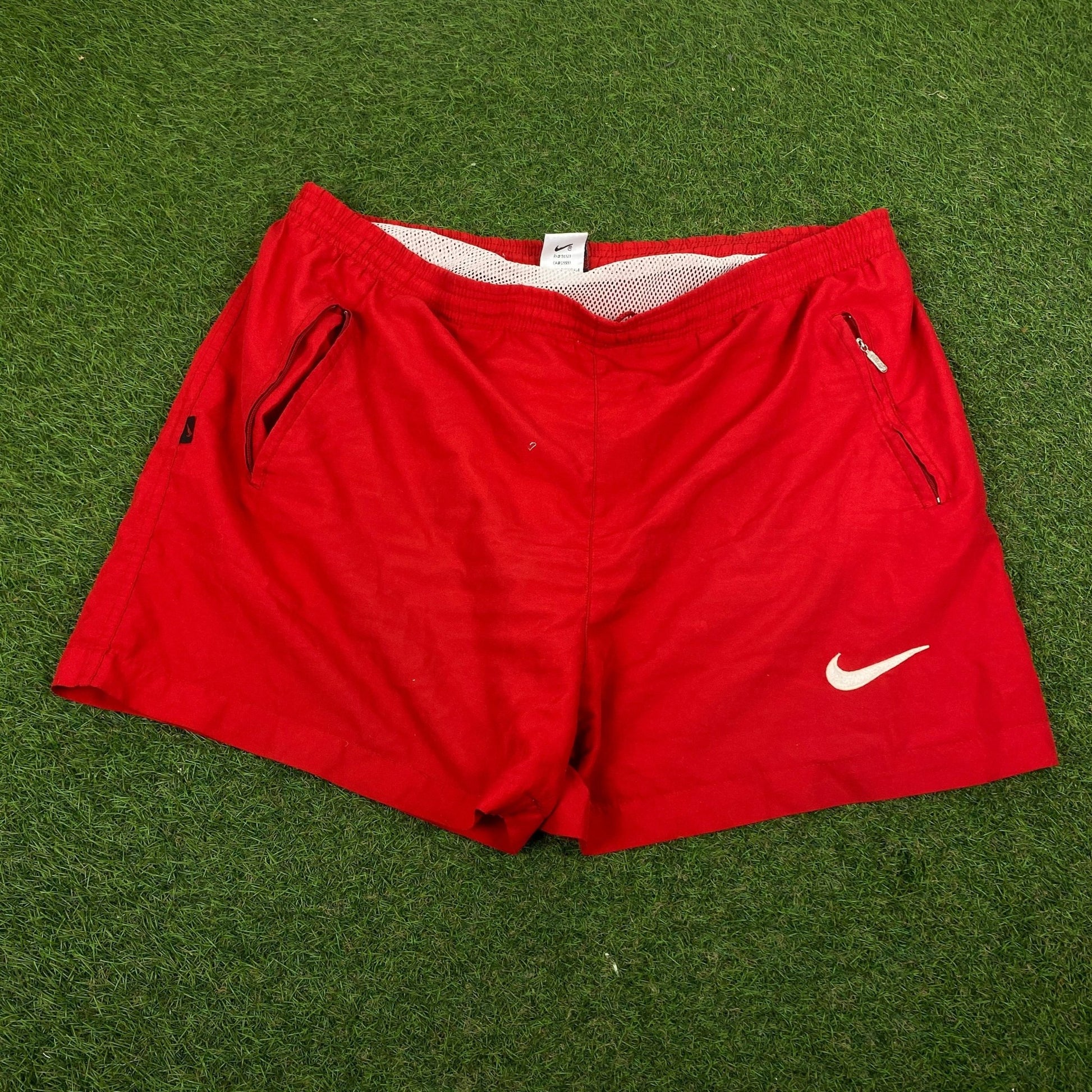 90s Nike Zip Pocket Shorts Red XL - Vintage Box