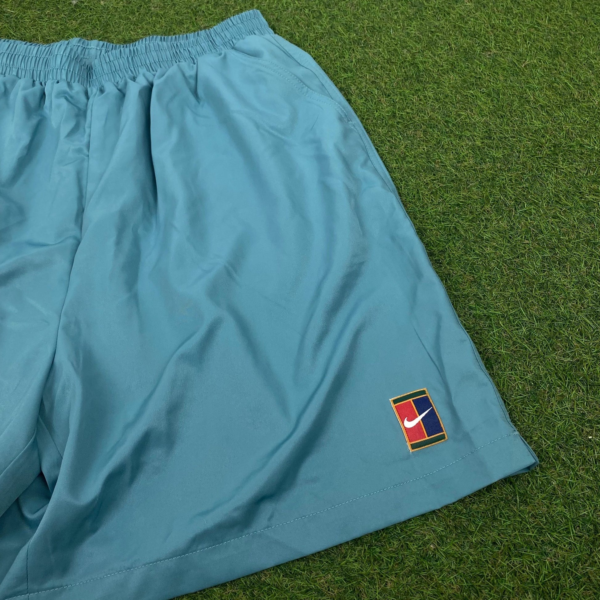 90s Nike Challenge Court Shorts Green XL - Vintage Box