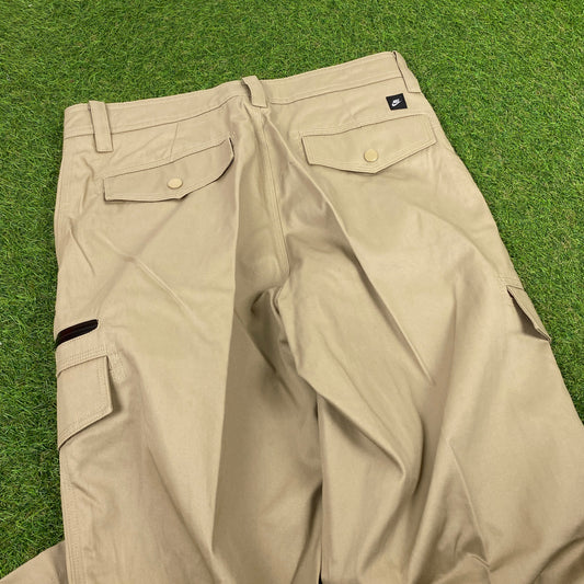 00s Nike Cargo Trousers Joggers Brown Small