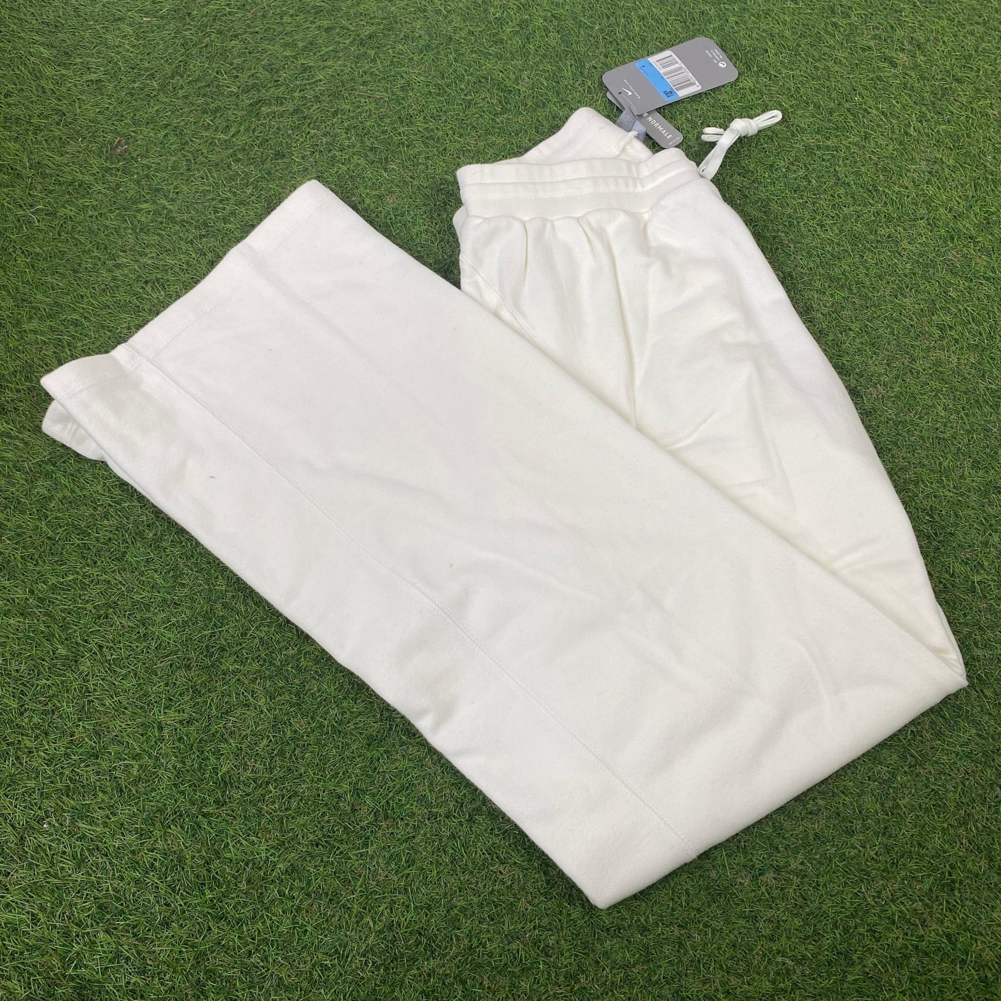 00s Nike Cotton Joggers White XL - Vintage Box