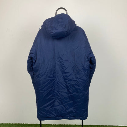 Vintage Nike Trench Coat Jacket Blue Small - Vintage Box