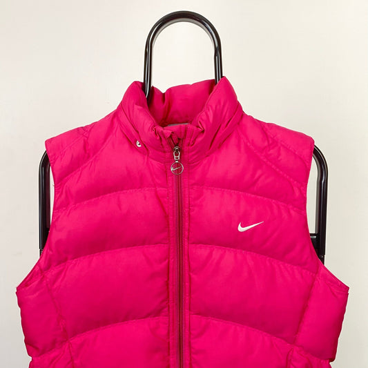 00s Nike Puffer Gilet Jacket Pink XS - Vintage Box