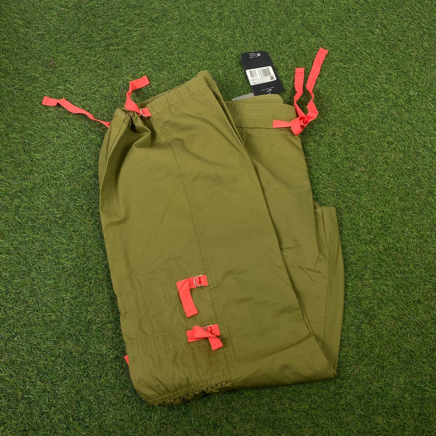 00s Nike Parachute Cargo Joggers Green Small - Vintage Box