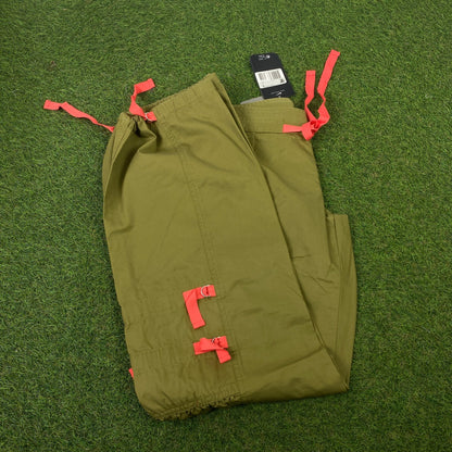 00s Nike Parachute Cargo Joggers Green Small - Vintage Box