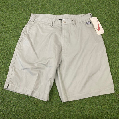 Vintage Nike Tiger Woods Golf Cargo Shorts Grey Medium - Vintage Box