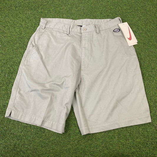 Vintage Nike Tiger Woods Golf Cargo Shorts Grey Medium - Vintage Box