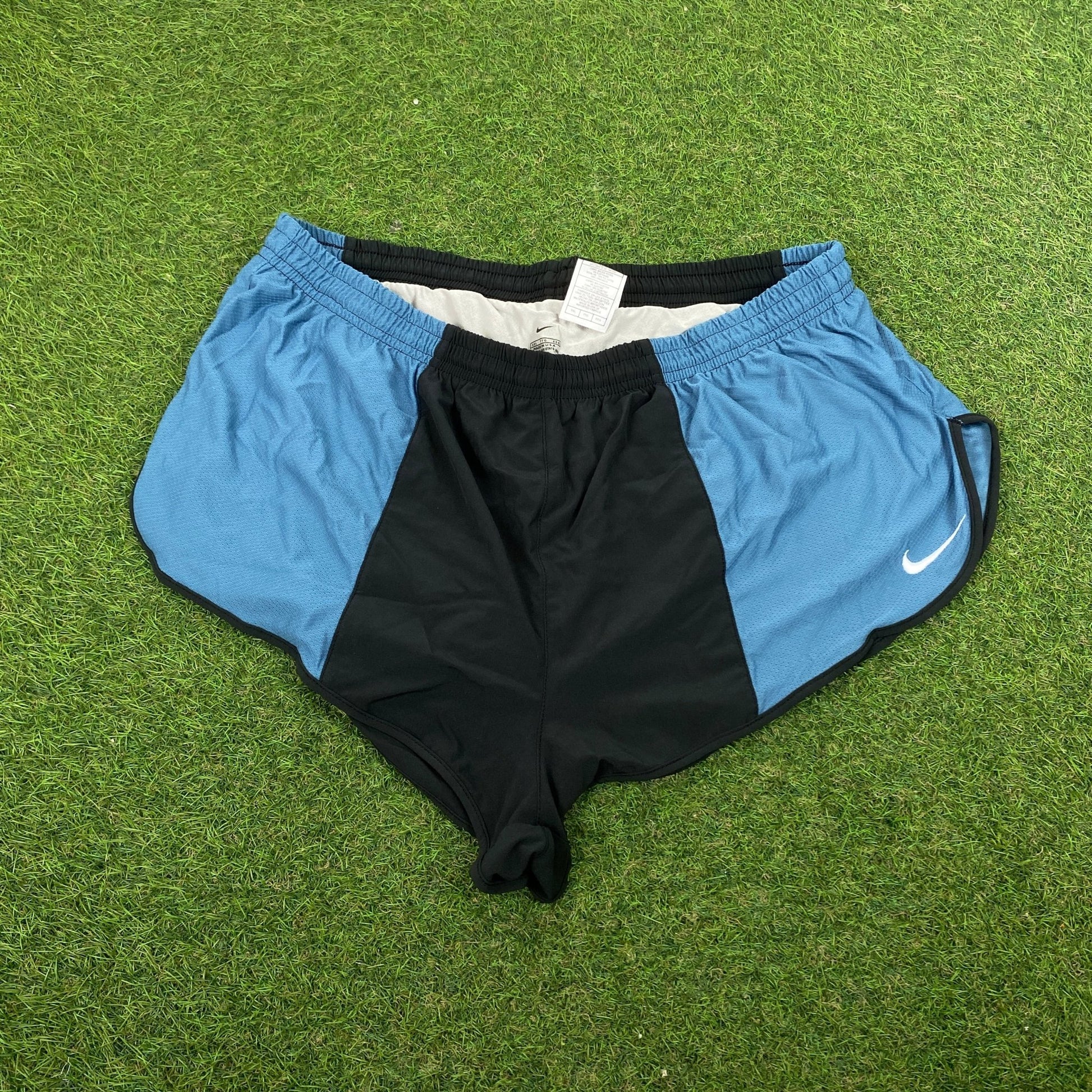 90s Nike Nylon Sprinter Shorts Blue XXL - Vintage Box