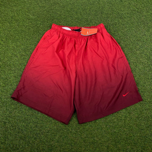00s Nike Shorts Ombré Red Medium - Vintage Box