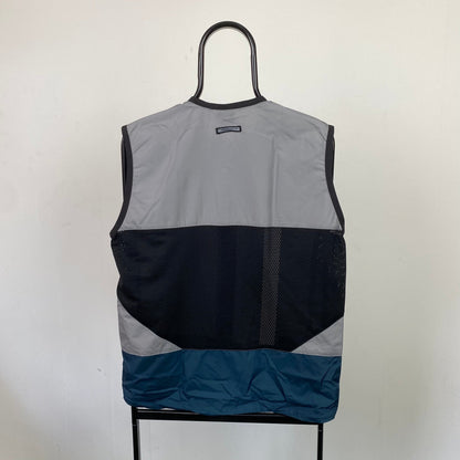 00s Nike Gilet Windbreaker Jacket Grey Medium - Vintage Box