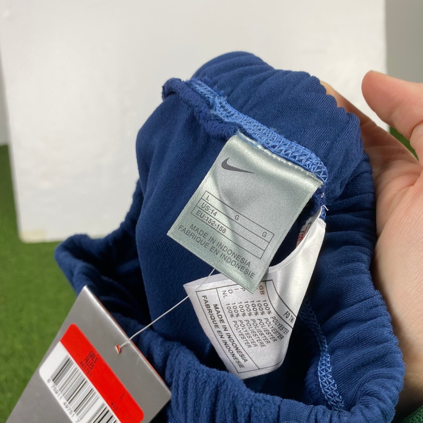 Vintage Nike Fleece Joggers Blue XS - Vintage Box