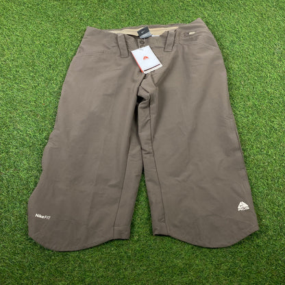 90s Nike ACG Cargo Shorts Brown XL - Vintage Box