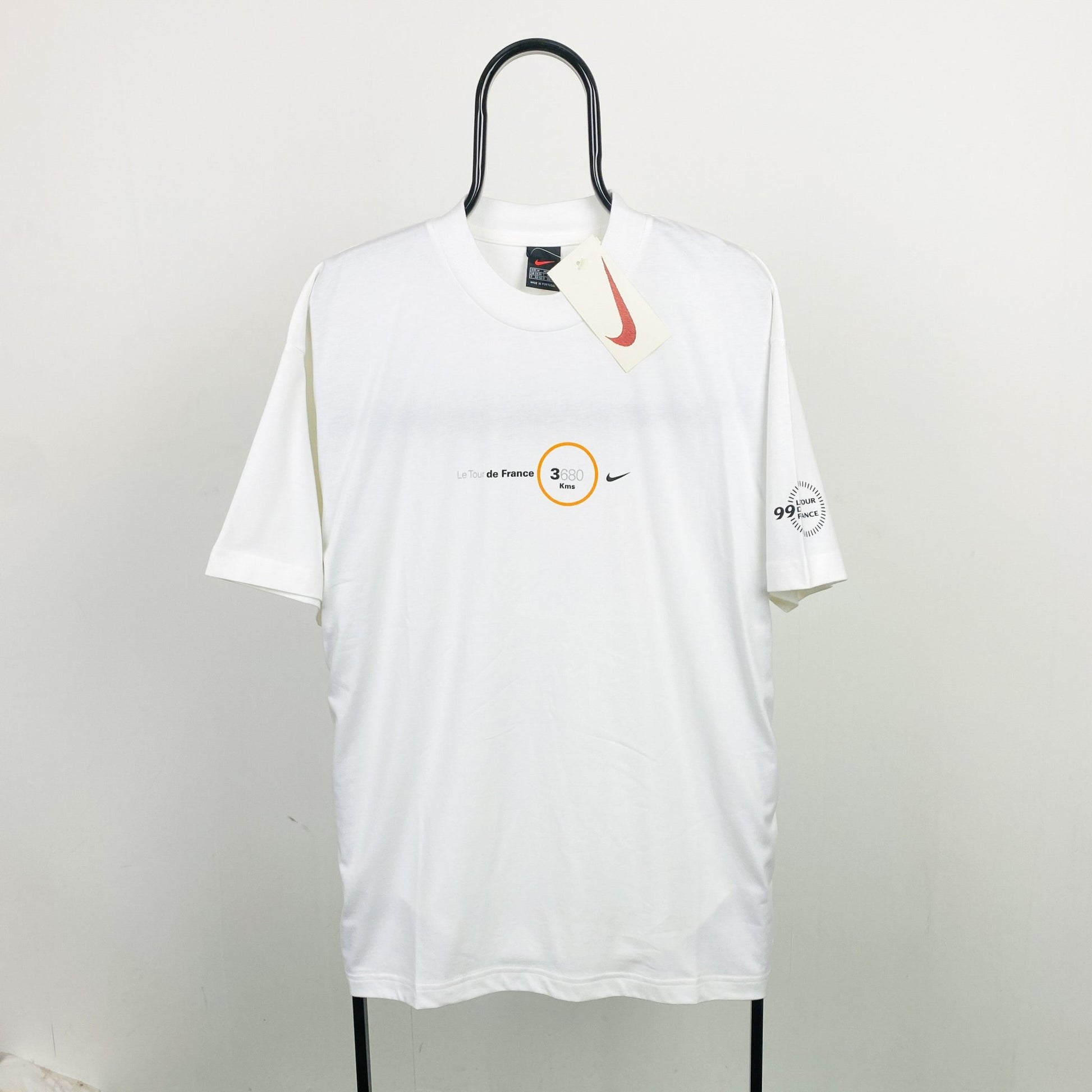 90s Nike Tour De France T-Shirt White Medium - Vintage Box