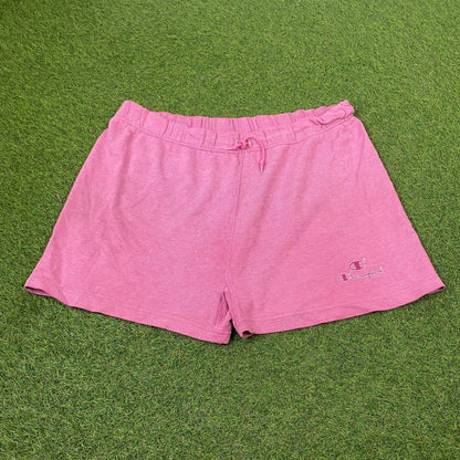 Retro 90s Champion Cotton Shorts Pink XL - Vintage Box