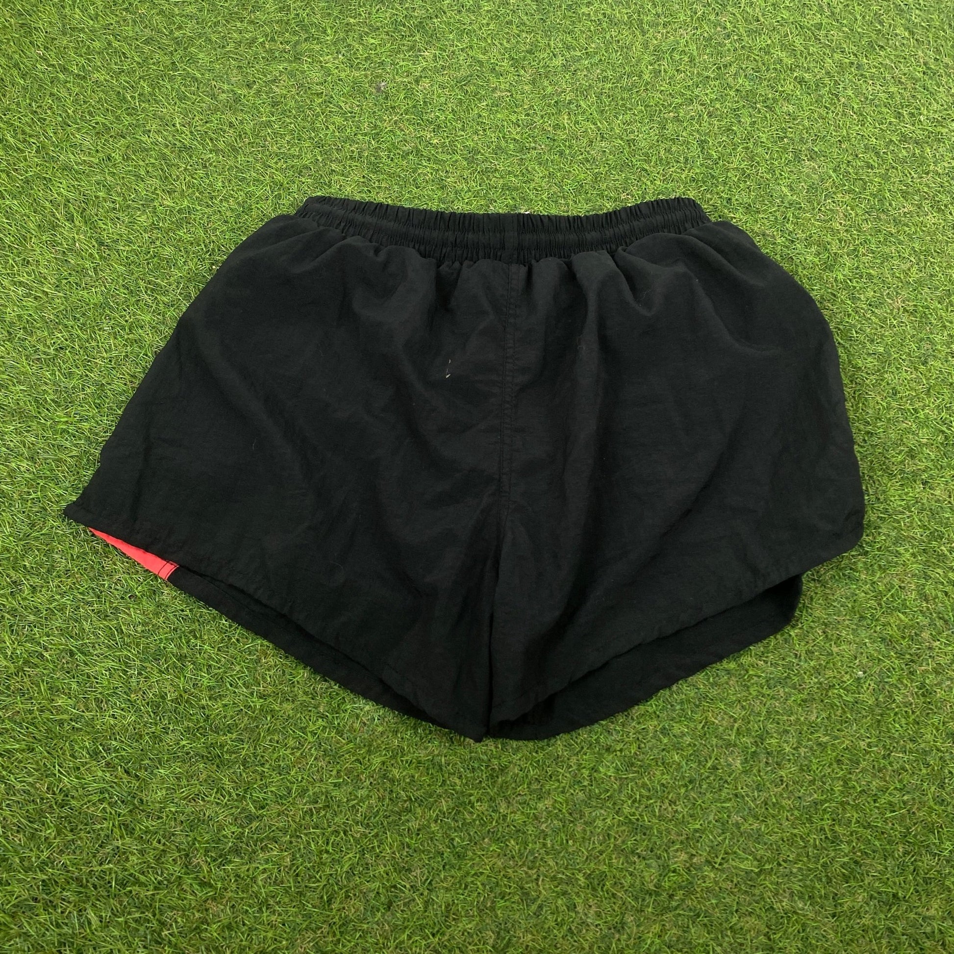 Retro Puma Nylon Sprinter Shorts Black Small - Vintage Box