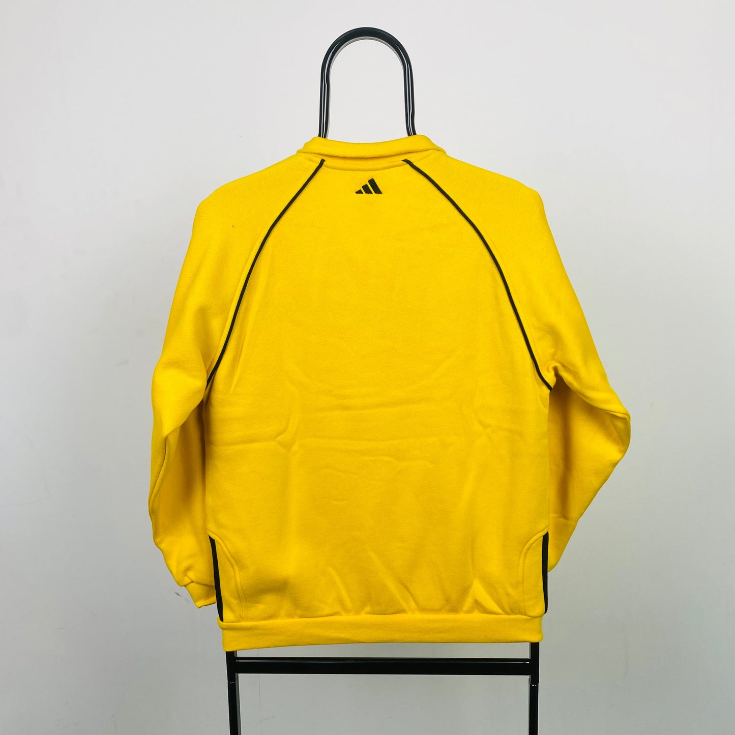 90s Adidas Sweatshirt Joggers Tracksuit Set Yellow XS