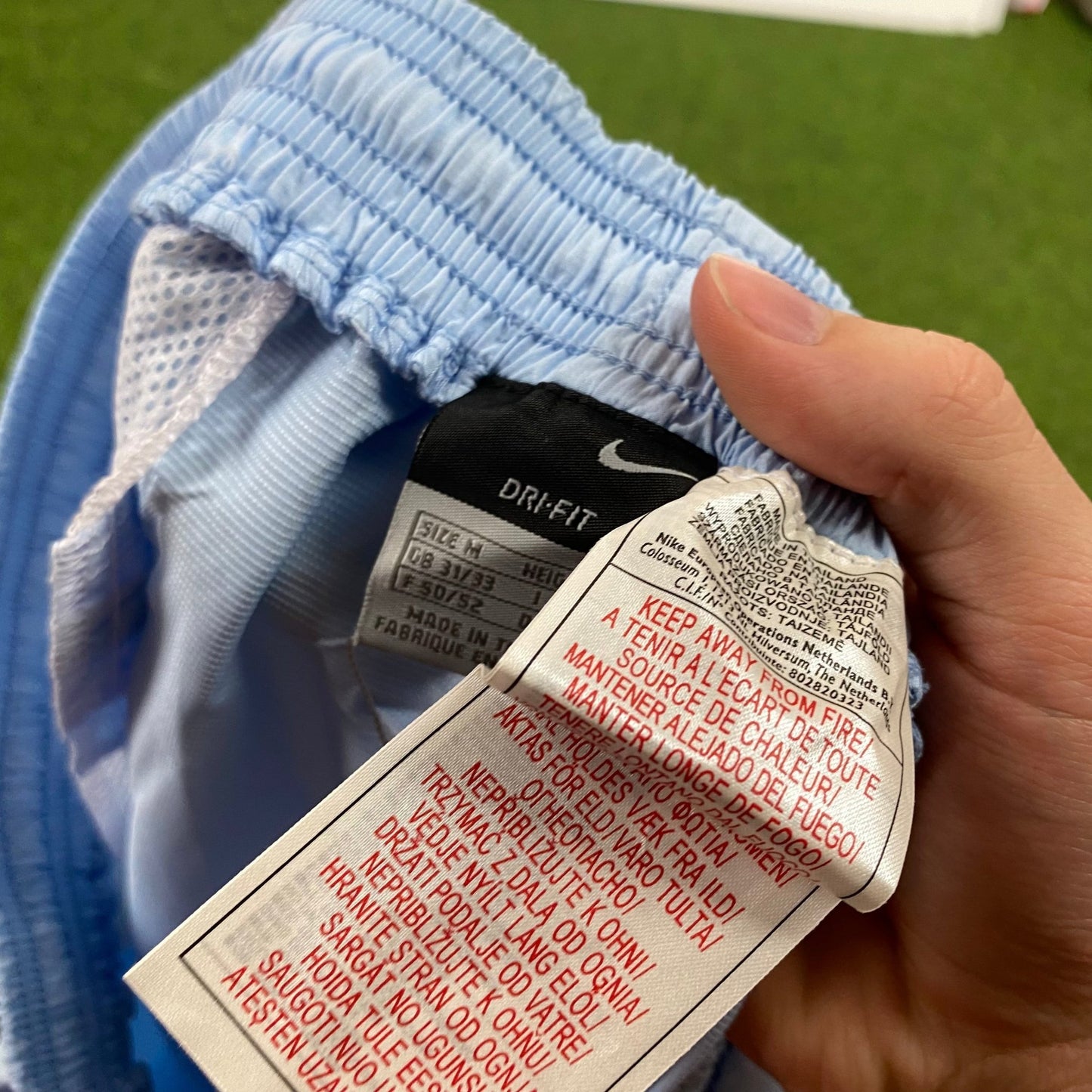 00s Nike Court Shorts Baby Blue Medium - Vintage Box