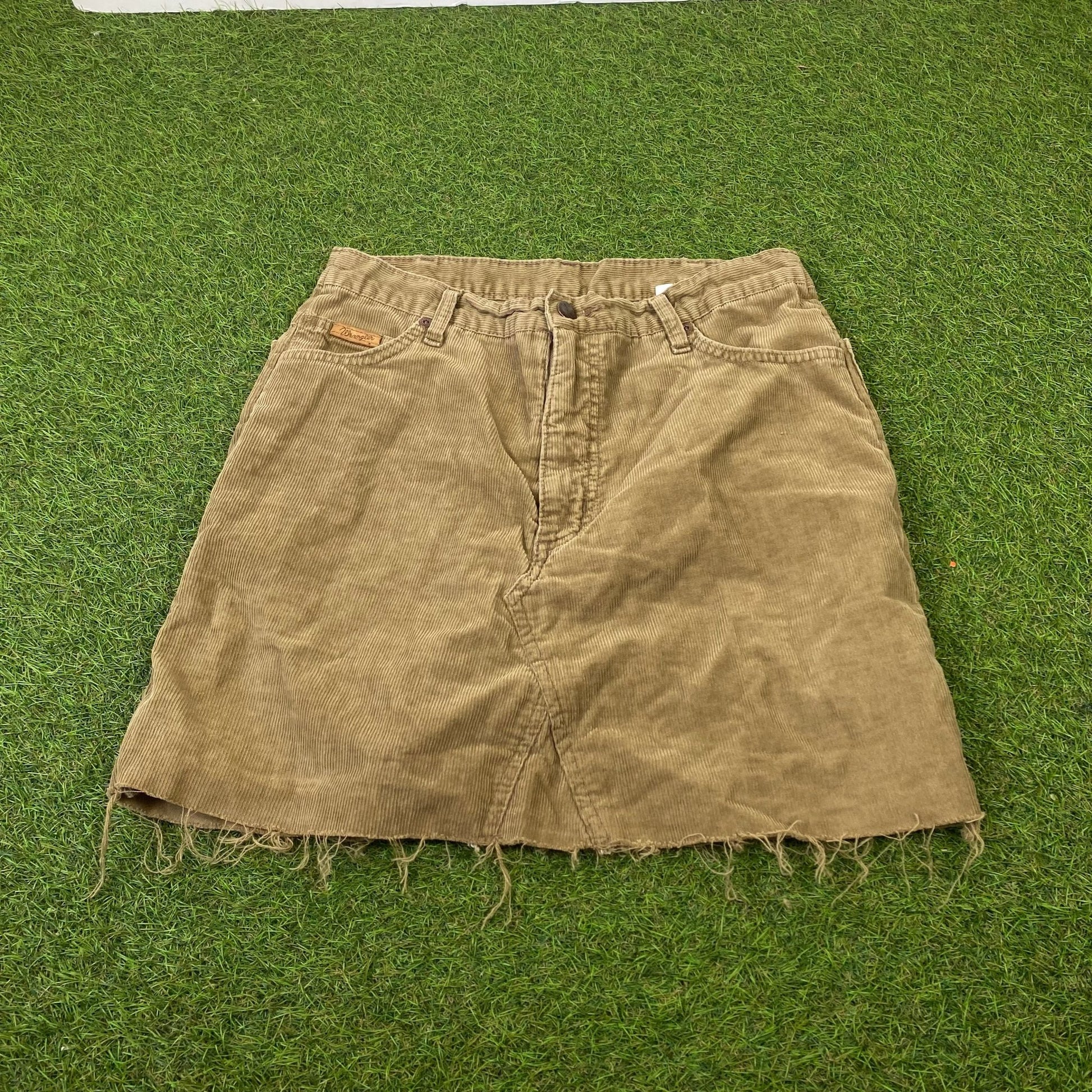 Retro Wrangler Cargo Skirt Brown Medium UK8/10 - Vintage Box