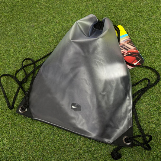 00s Nike Hex Shoulder Sling Drawstring Bag Black