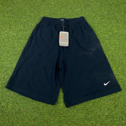Vintage Nike Cotton Shorts Blue XL - Vintage Box