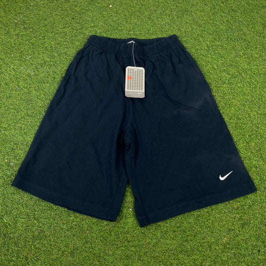 Vintage Nike Cotton Shorts Blue XL - Vintage Box