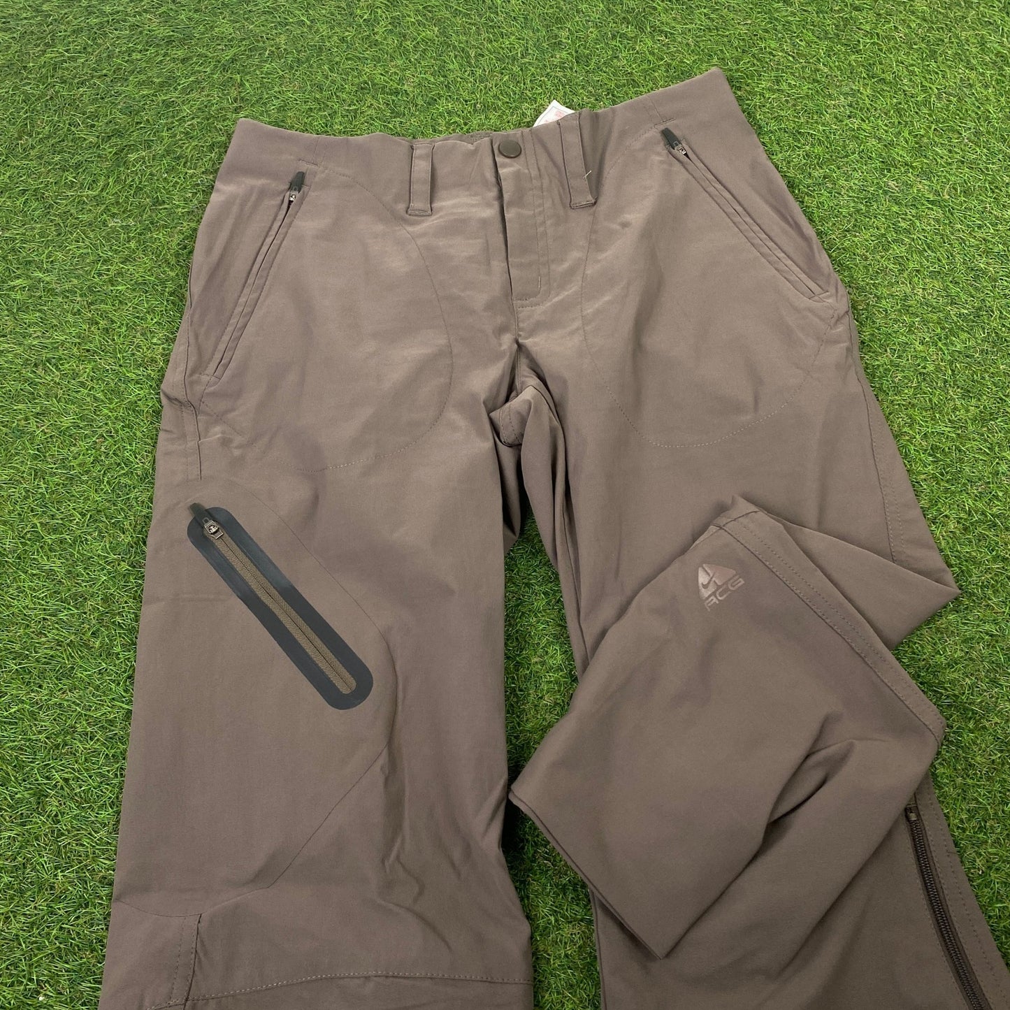 00s Nike ACG Cargo Trousers Joggers Brown XXL - Vintage Box