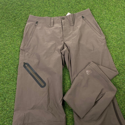 00s Nike ACG Cargo Trousers Joggers Brown XXL - Vintage Box