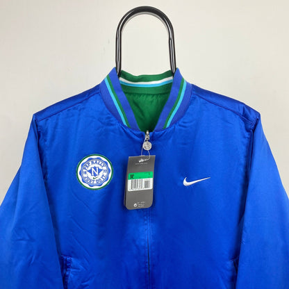00s Nike Reversible Varsity Jacket Blue Medium - Vintage Box