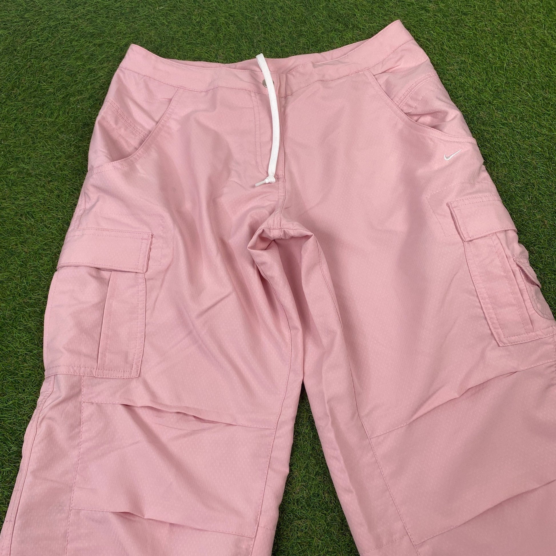 00s Nike Parachute Cargo Joggers Pink Medium - Vintage Box