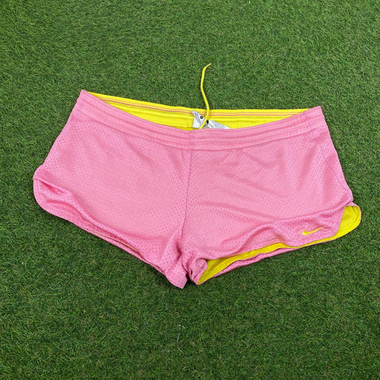 00s Nike Reversible Sprinter Shorts Pink Small - Vintage Box