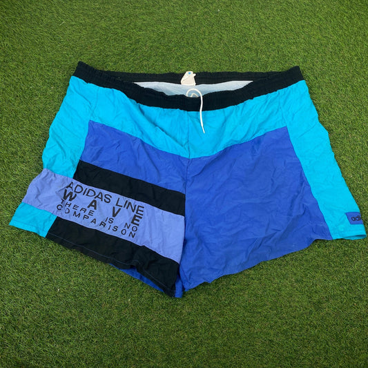 Retro Adidas Shorts Blue XXL - Vintage Box