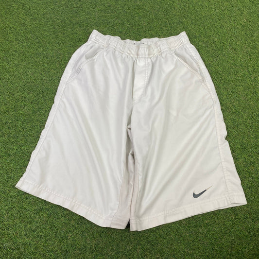 00s Nike Tennis Shorts White Small - Vintage Box
